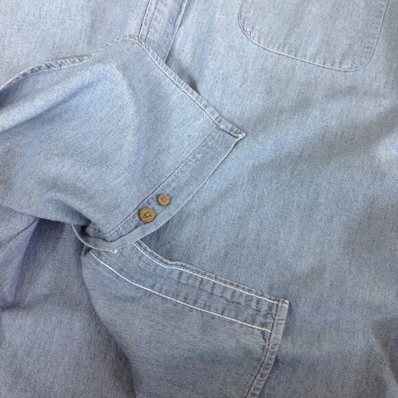 Three 100% Cotton Light Blue Casual Shirts - Picture 5 of 5